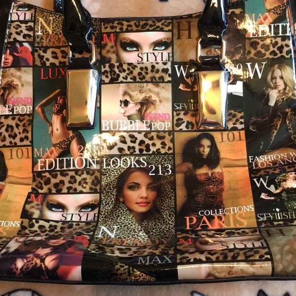 Amazing, unique vintage patent handbag/tote ๐ from the 1980โs! - Picture 3 of 16